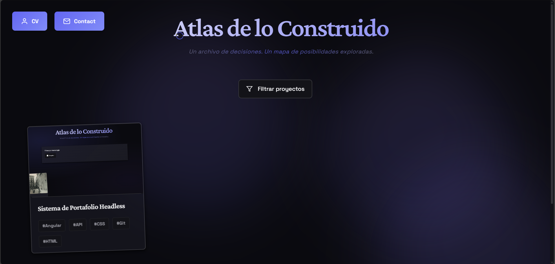 Sistema de Portafolio Headless